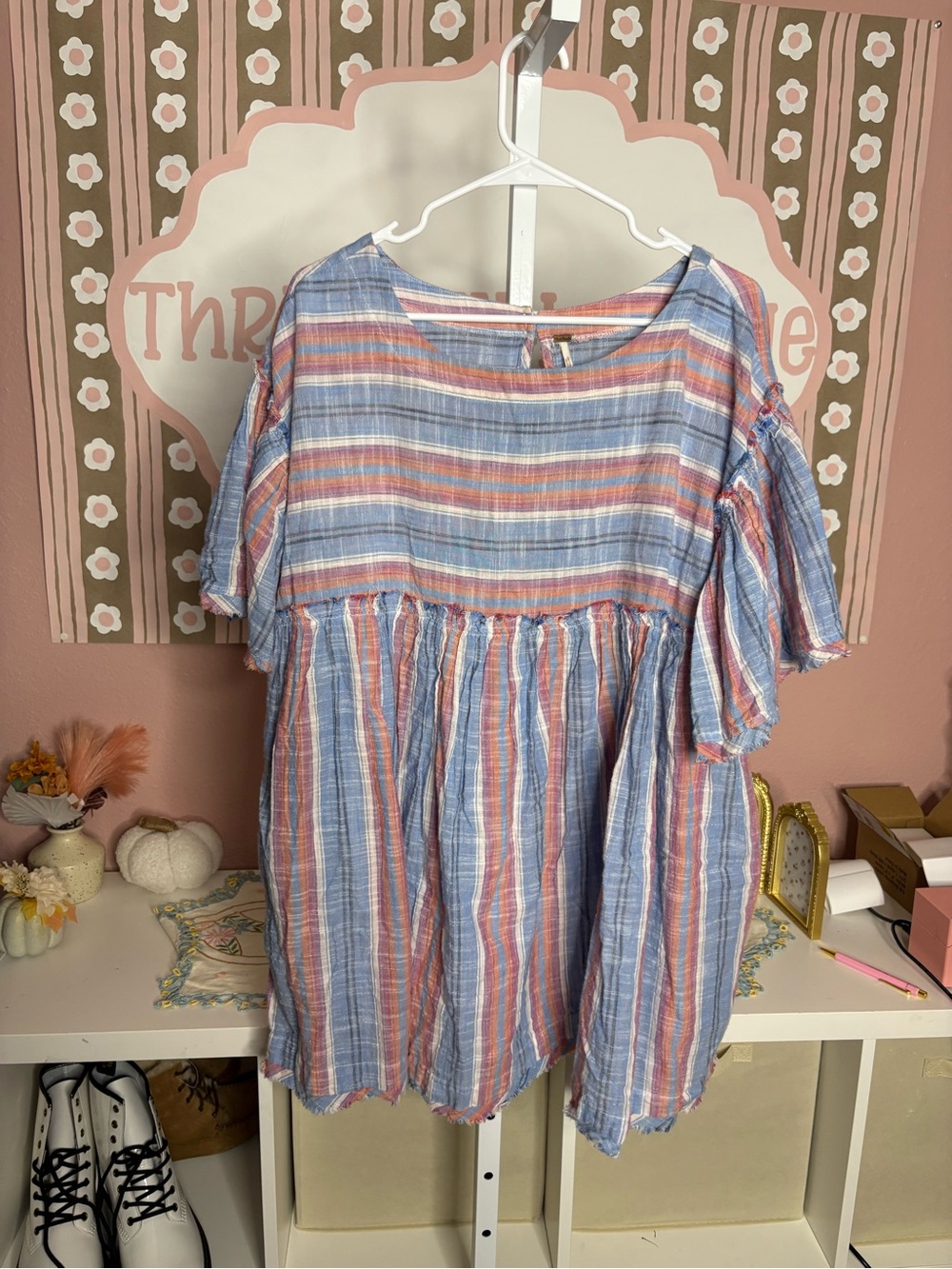 Free People Summer Nights striped babydoll tunic/dress